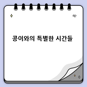 콩이와의 특별한 시간들