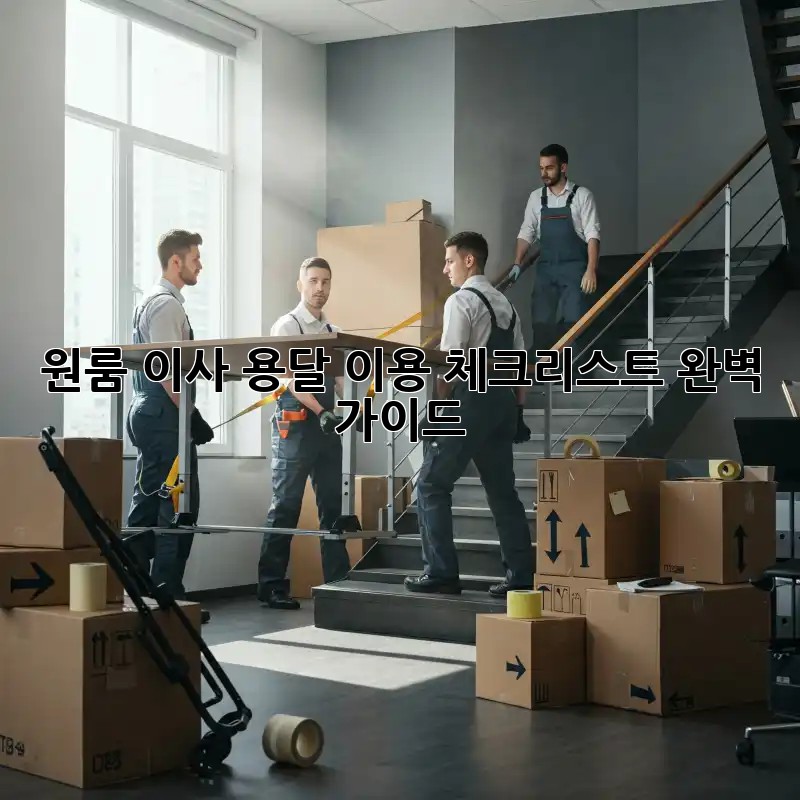 원룸 이사, 용달 이용 체크리스트 완벽 가이드