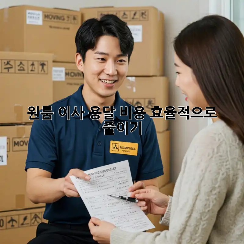 원룸 이사, 용달 비용 효율적으로 줄이기!