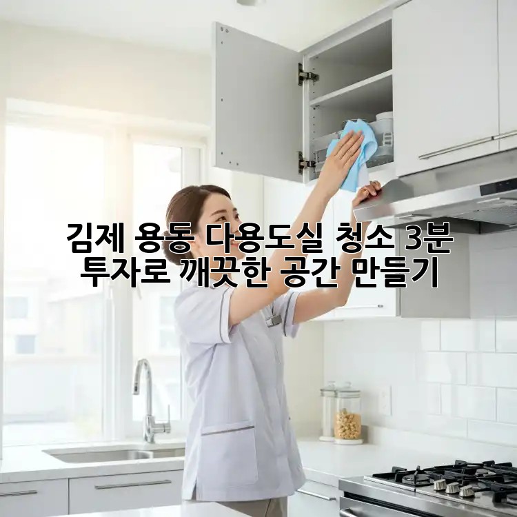 김제 용동 다용도실 청소, 3분 투자로 깨끗한 공간 만들기!