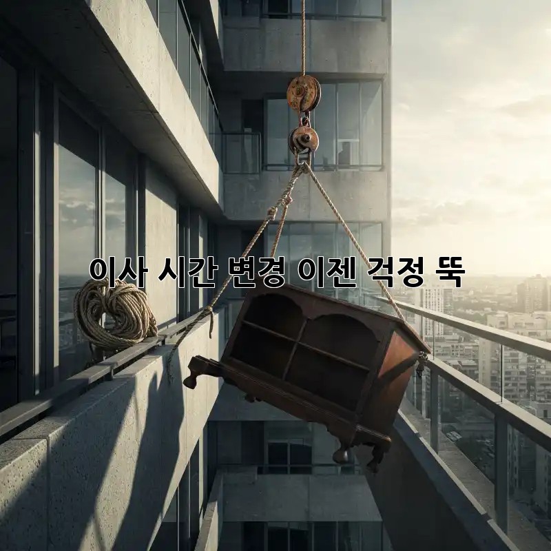 이사 시간 변경, 이젠 걱정 뚝!