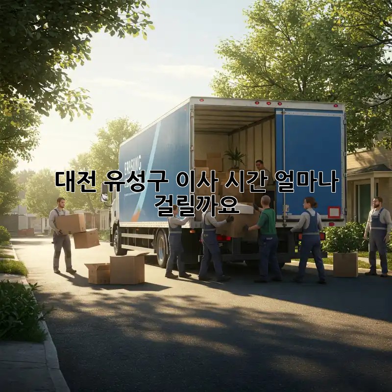 대전 유성구 이사 시간, 얼마나 걸릴까요?