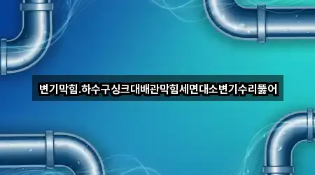 변기막힘.하수구싱크대배관막힘세면대소변기수리뚫어