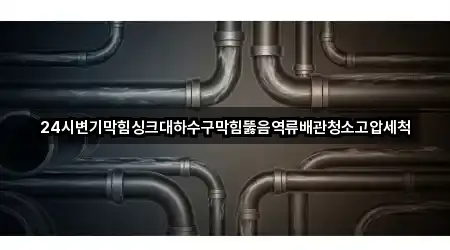 24시변기막힘싱크대하수구막힘뚫음역류배관청소고압세척