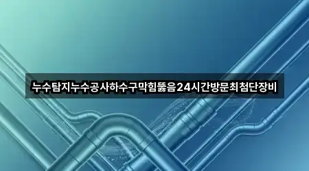 누수탐지누수공사하수구막힘뚫음24시간방문최첨단장비