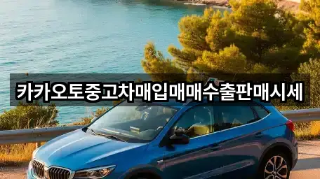 카카오토중고차매입매매수출판매시세