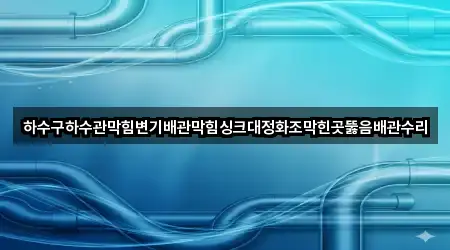 하수구하수관막힘변기배관막힘싱크대정화조막힌곳뚫음배관수리